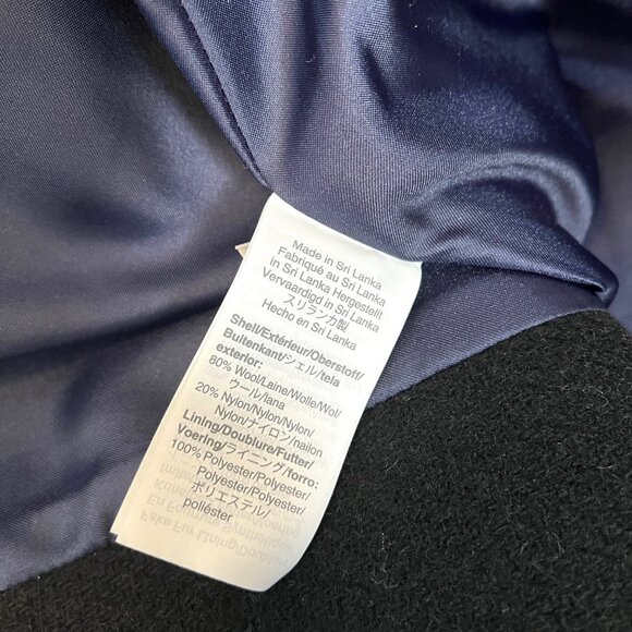 NWT J. Crew Chateau Parka Wool Peacoat (Black) 0P - Picture 9 of 12